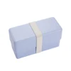 Eco bpa free rectangle two layer 500ml leak proof japan style wheat straw kids school lunch box plastic with elastic band