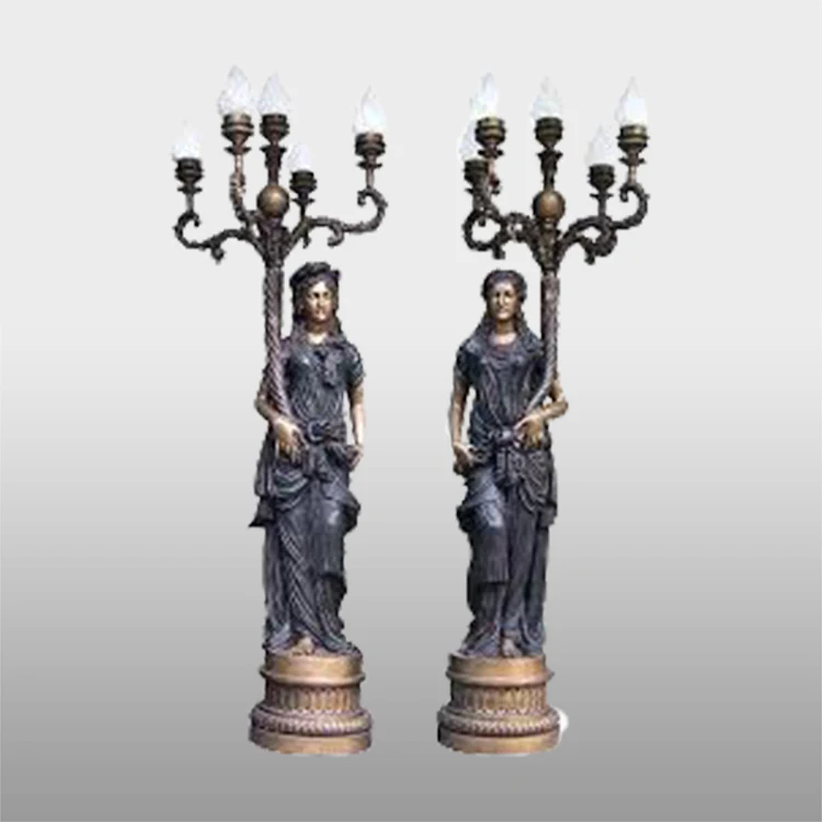 West Style Cast Antique Bronze Statue Lamps Buy Antique Bronze Statue