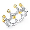 KY-25 Engagement Gold Ring Designs Prices Crown Wedding Band Zircon Crown Shaped Ring