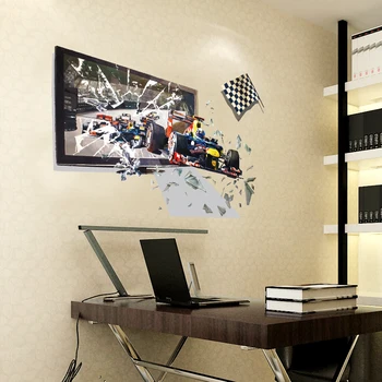 Low Moq Removable Large Racing Car Wall Sticker Home Decor Low Moq Removable Large Racing Car Wall Sticker Home Decor