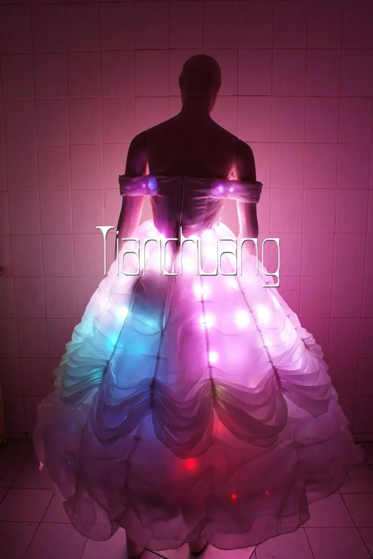 Rgb Color  Change  Light Up Princess Dress  Programmable 