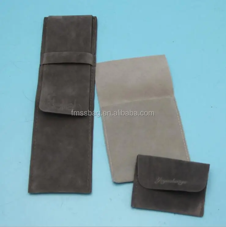 Custom Suede Jewelry Makeup Envelope Pouch / Velvet Jewelry Bag With