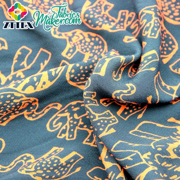 Wholesale custom 100% printed viscose rayon fabric