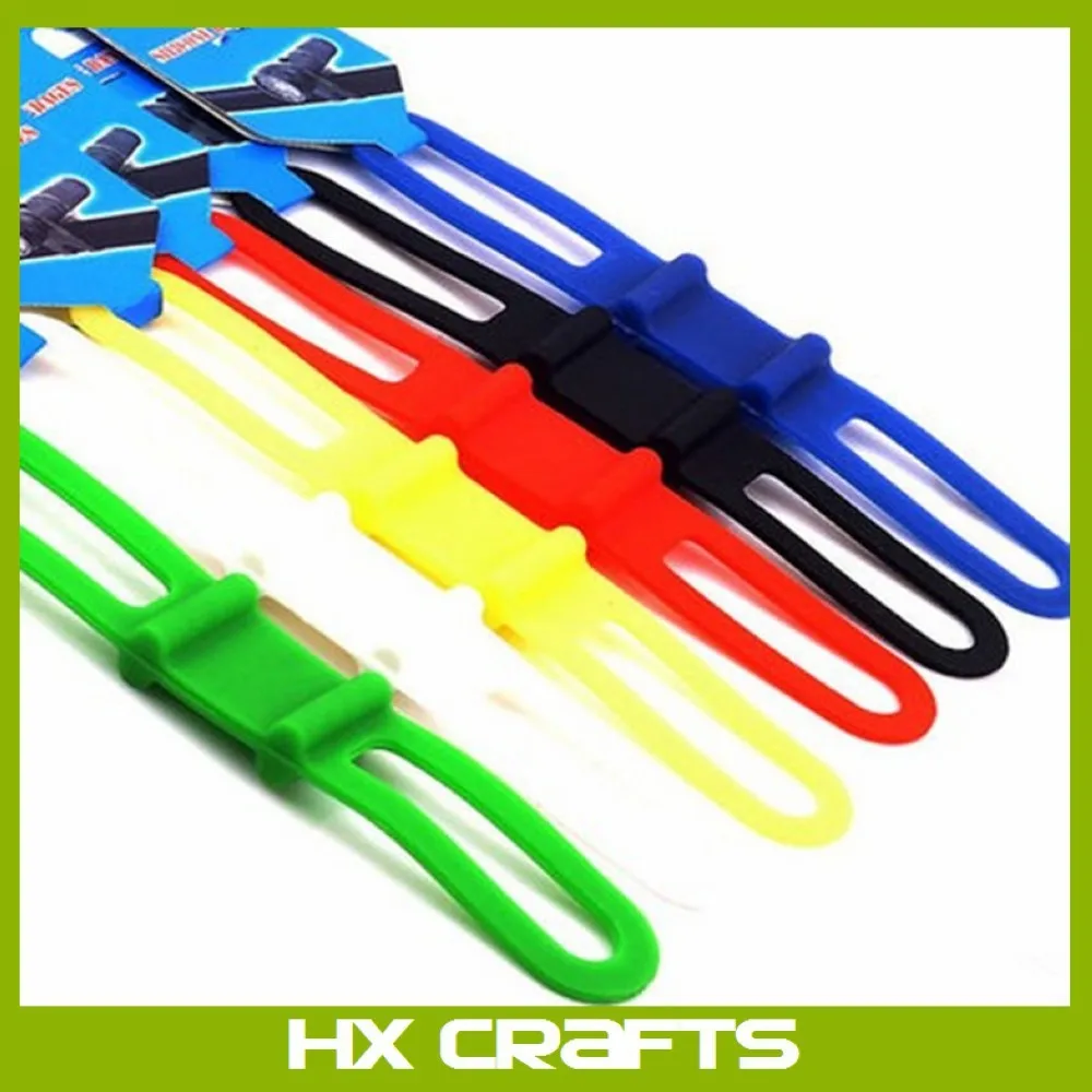 Colorful Silicone Cable Tie /cycling Bike Silicone Bandage Band Tie ...