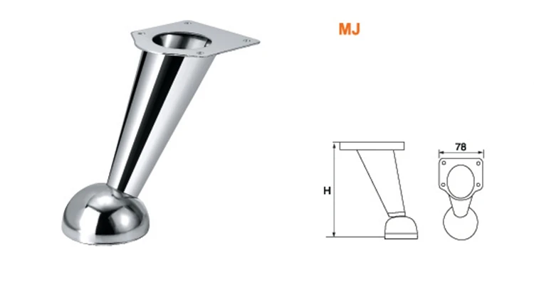 Ножки для дивана металлические хромированные