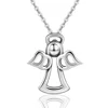 925 Sterling Silver jewelry fairy guardian little angel wing charm necklace pendant