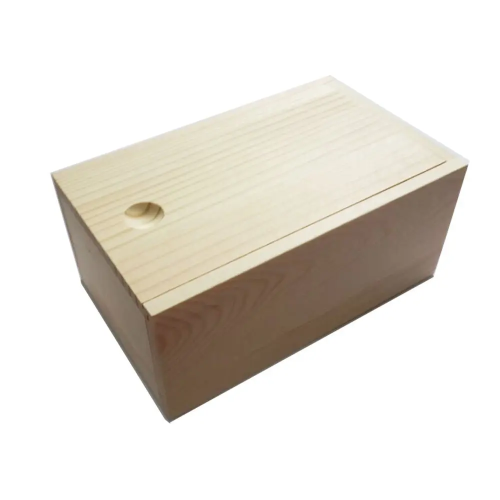 slide top wooden box