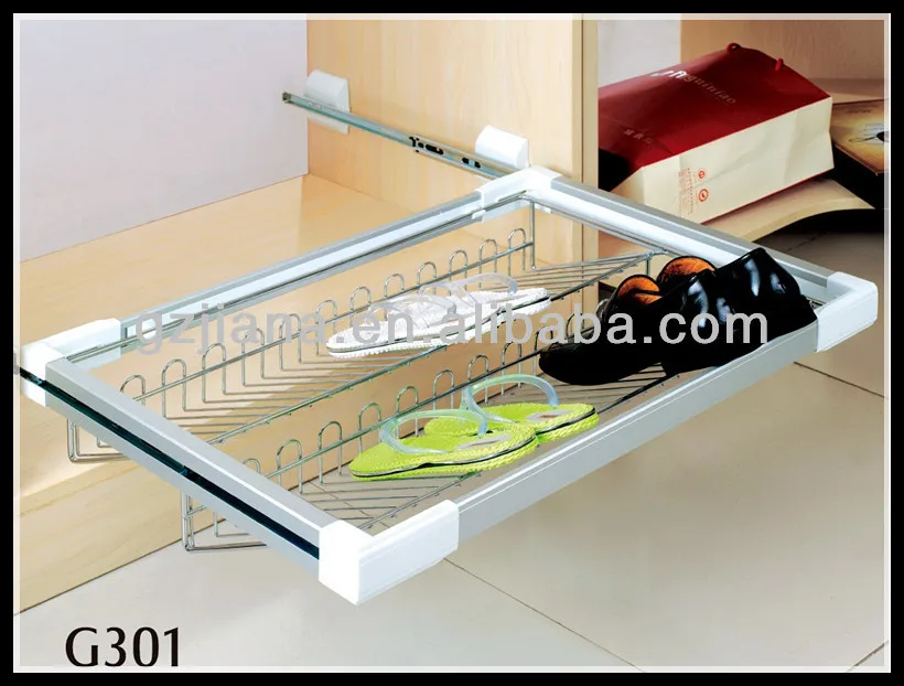 Pull Out 2 Tier Wire Shoe Rack For Wardrobe Buy Pull Out 2 Tier