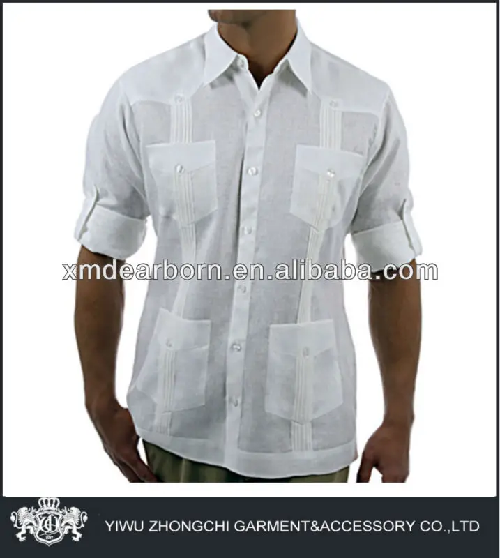 Linen Guayabera Four Pocket Shirt - Buy Four Pocket Shirt,Four Pocket ...