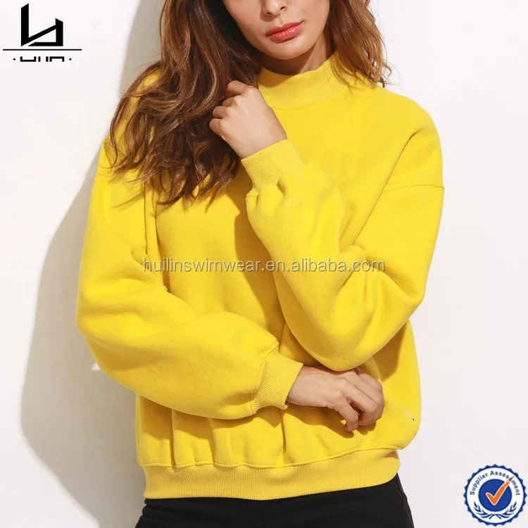 plain yellow hoodie women's