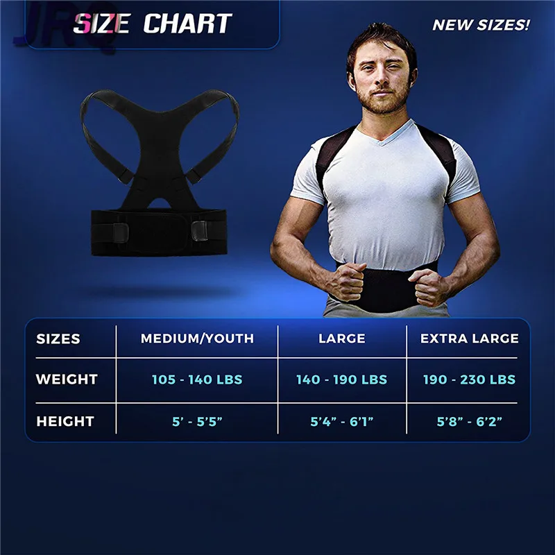 Adjustable Posture Back Shoulder Supports Belt Strap Posture Corrector