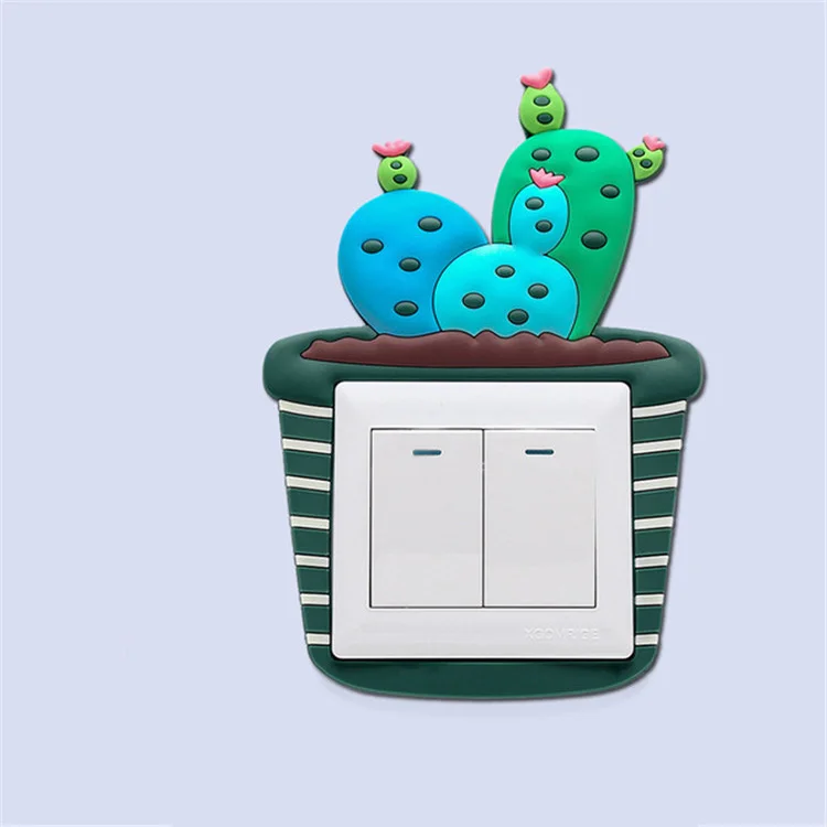 发光仙人掌开关贴纸创意开关设置灯开关贴纸墙贴 - buy 灯开关贴纸墙