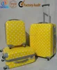 yellow ABS+PC holiday luggage case travel suitcase with trolley