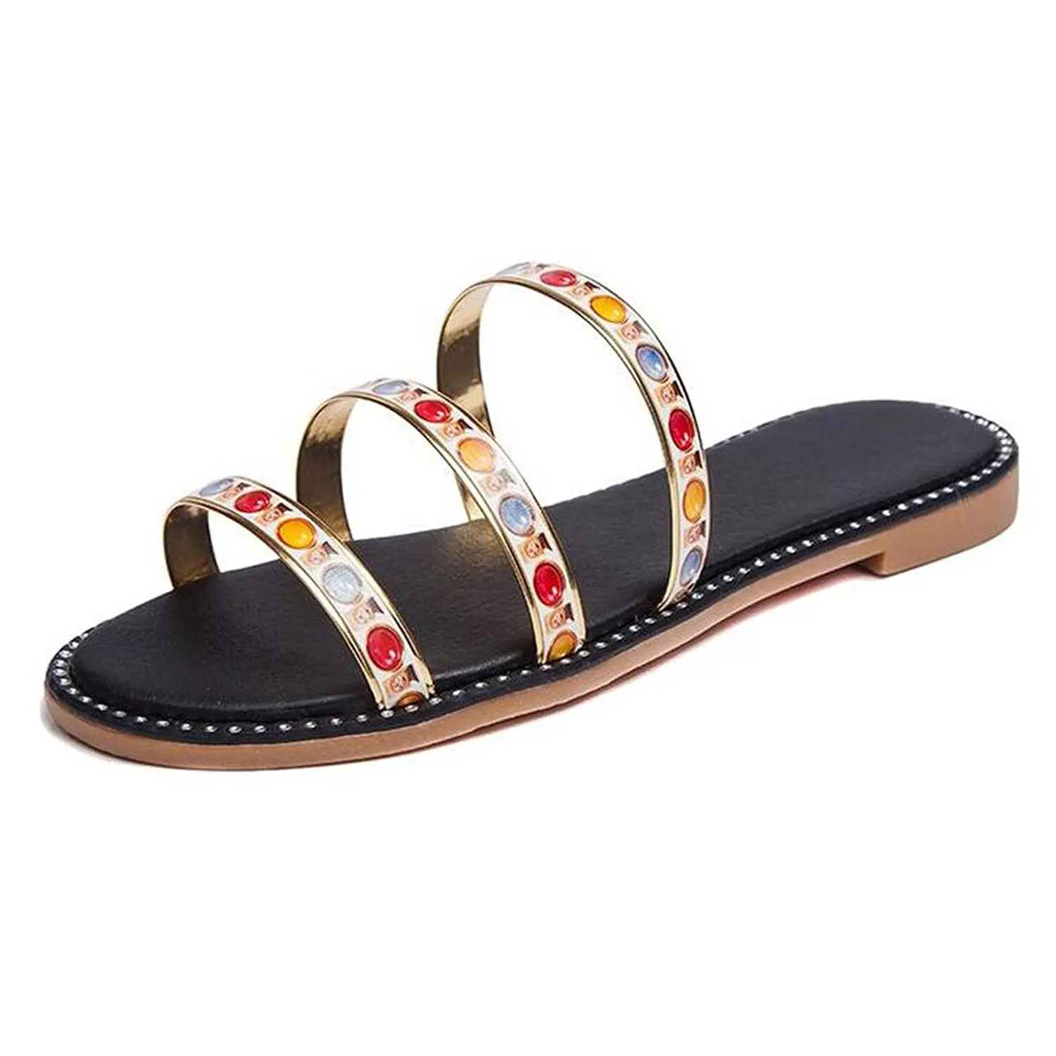 flat sparkle sandals
