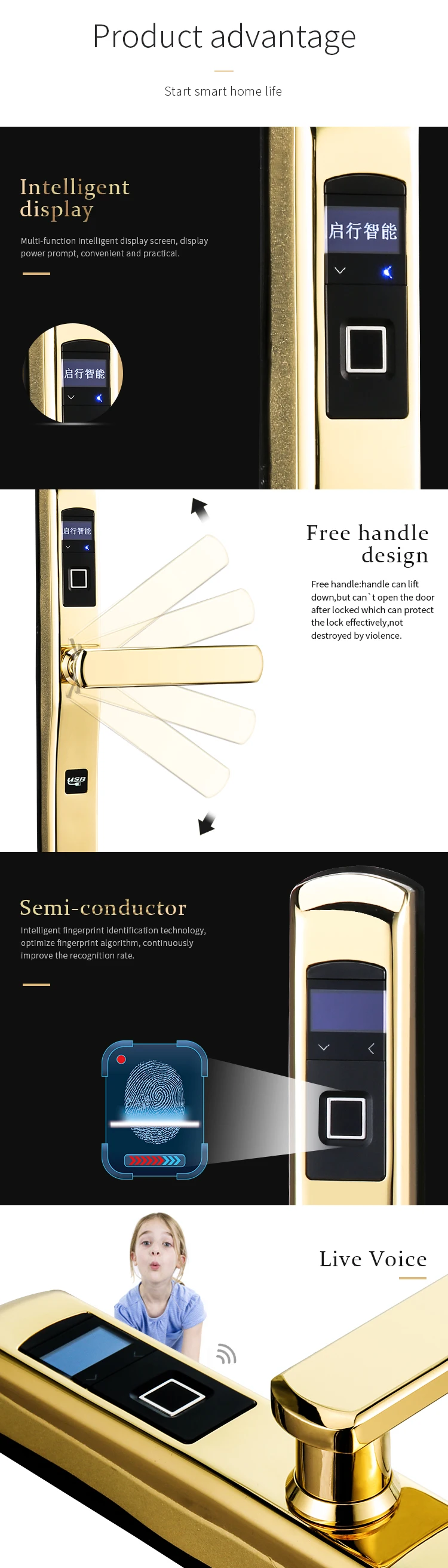 metal door digital electronic lock