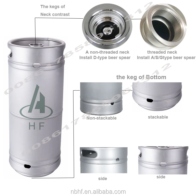 304 Stainless Steel Body And 1/6 Barrel Thread Tap Draft Beer Keg 20 Liter Buy 1/6 Barrel,Beer