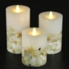 remote control aaa battery 3d large led moving flame candle