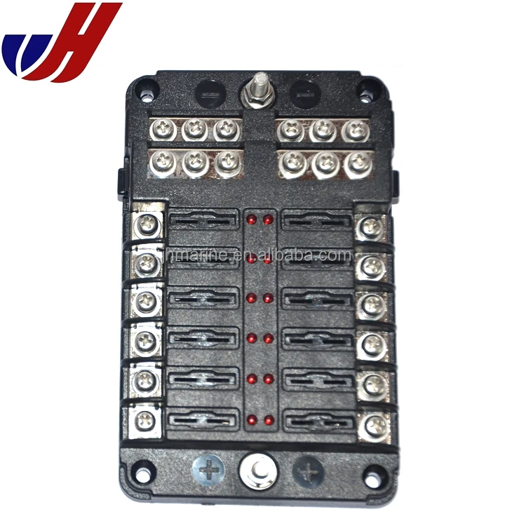 8 Way Blade Fuse Holder Box Fusebox Car Boat Van 12V 24V Side Connections