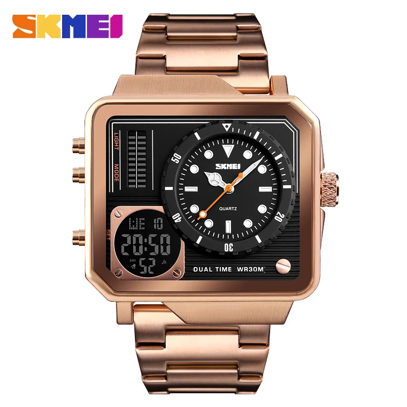 skmei rose gold watch