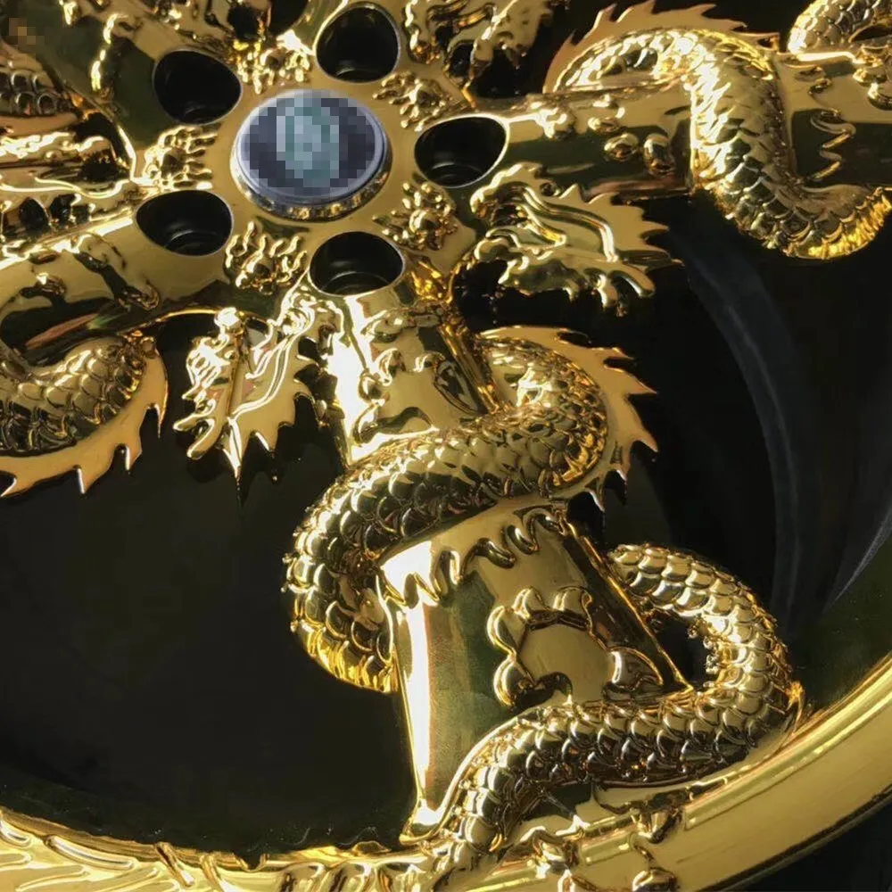 Personalized Custom Gold Dragon Winding China Wheel For