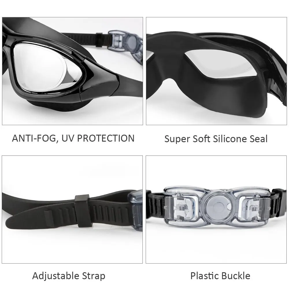 Swim Goggles,Swimming Goggles No Leaking Antifog Uv Protection