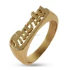 New Design Personalized Ring Wholesale, Celebrity Inspired Gold Plated Name Ring