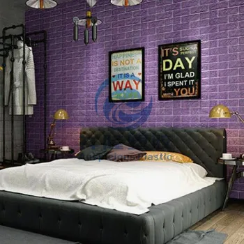 ホット現代 3d レンガのパターンの壁紙寝室の壁の背景紫 Buy 3d 壁紙 3d 壁紙壁の背景 紫色 3d 壁紙壁の背景 Product On Alibaba Com