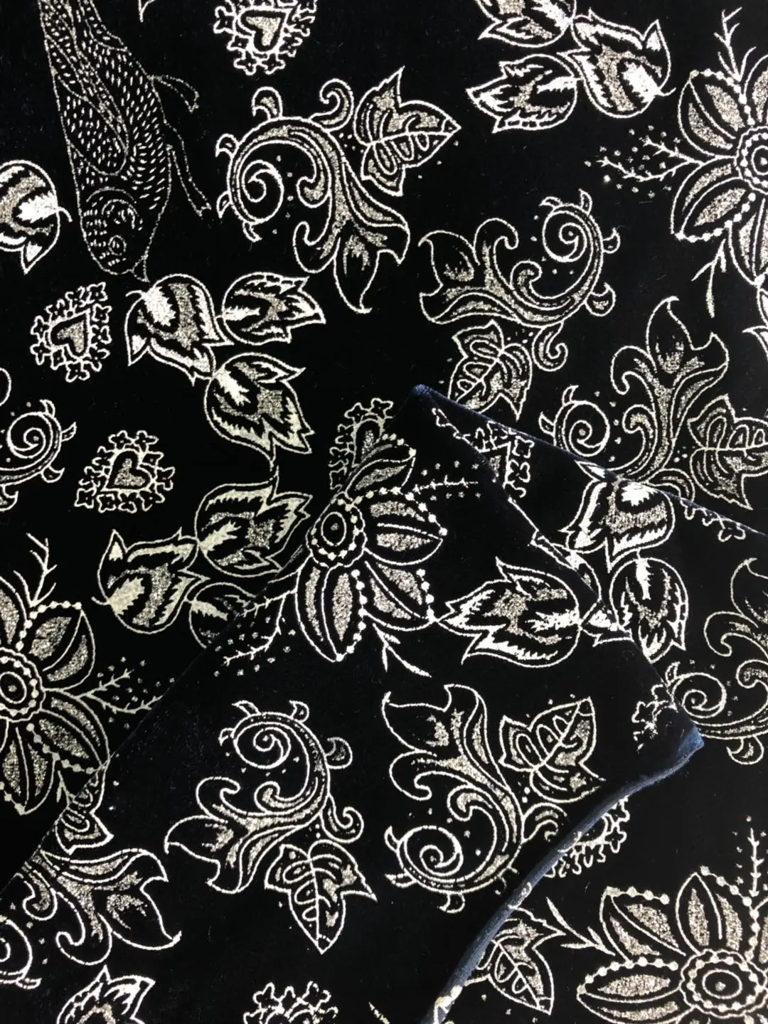 2019 High Quality Polyester Foiled Printing Fabric Velvet For Women's ...