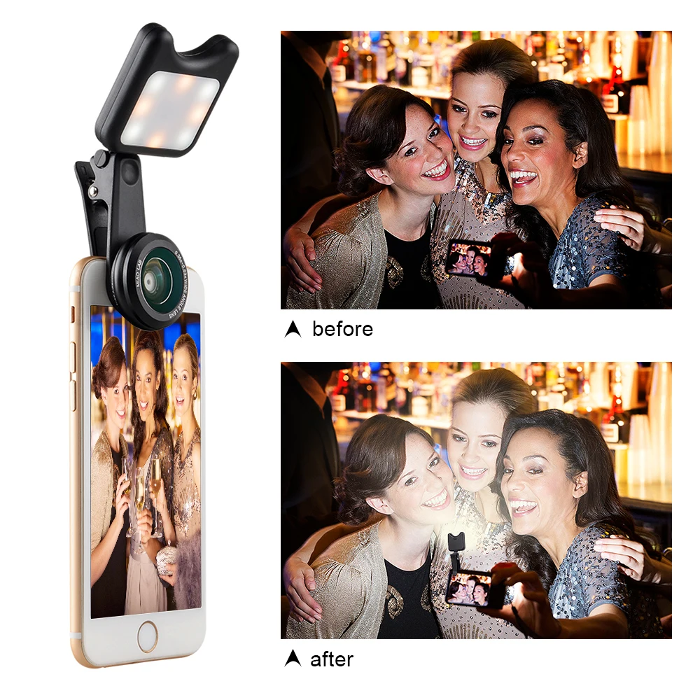 Apexel Best Lens For Mobile Phones Led Fill Flashlight To Take Better