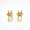 Green Valves Brass Color Split Bolt Connector, Copper Wire Grip Clamp Screw Type Wire Connectors