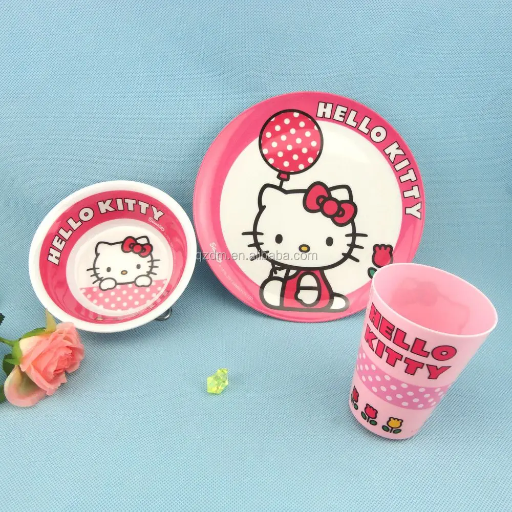 Set Of 3PC Plastic Melamine Dinner Set For Baby With Gift Box