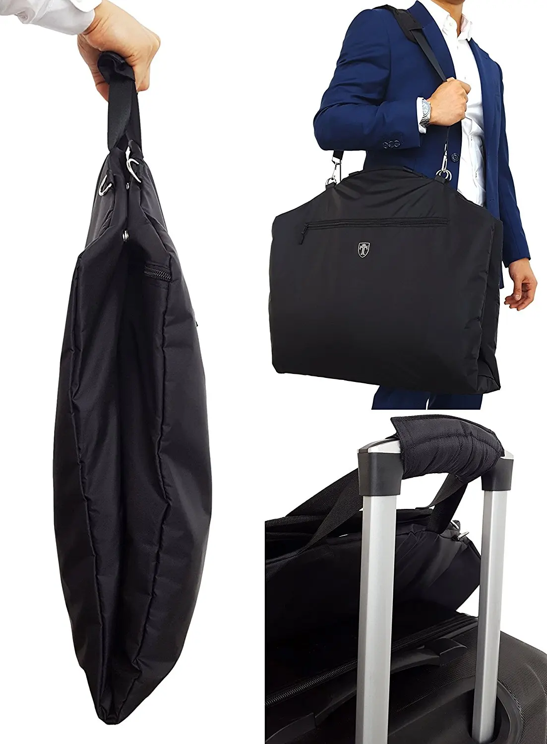 Luxury Custom Garment Bag With Pocket Foldable Garment Suit Bag For Business Traveling Buy