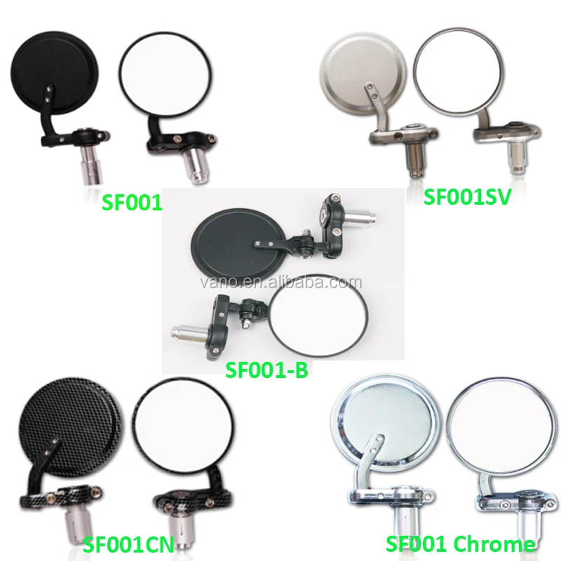 Cheap Universal Motorcycle Rear View Side Mirror Black Bar End Mirrors