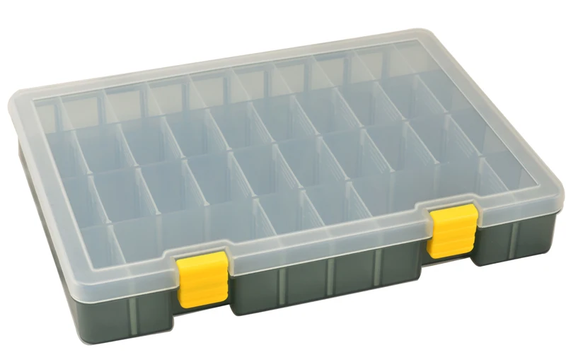 Clear Storage Box Plastic Organizer 36 Compartment With Adjustable ...