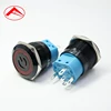 22mm Metal IP67 waterproof push button switch with ring LED power symbol
