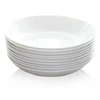 Stackable round hotel cheap plain ceramic restaurant white plate for pasta
