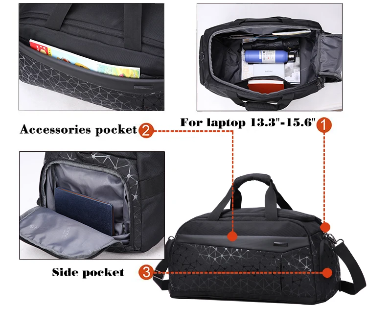 New Arrival Long Trip Smart Travel Bag Custom Waterproof Mens Travel ...