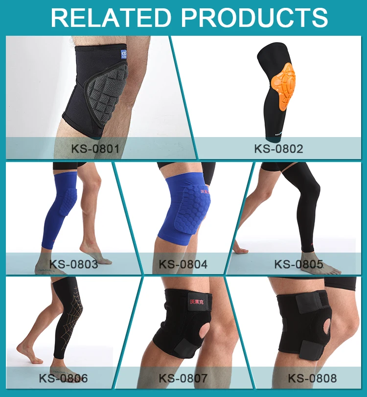 Mixed Color Knee Pads PU Compression High Elastic Knee Pads Adjustable Support Sleeves Knee Pads