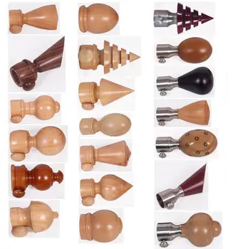 Wooden Curtain Finials Buy Curtain Rods Product On Alibaba Com