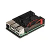 Latest Raspberry Pi 3 Model B+ Aluminum Case with Dual Cooling Fan Metal Shell Black Enclosure for Raspberry Pi 3 Model B