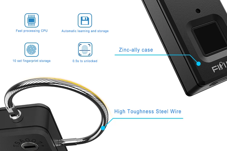 Durable Fingerprint Padlock