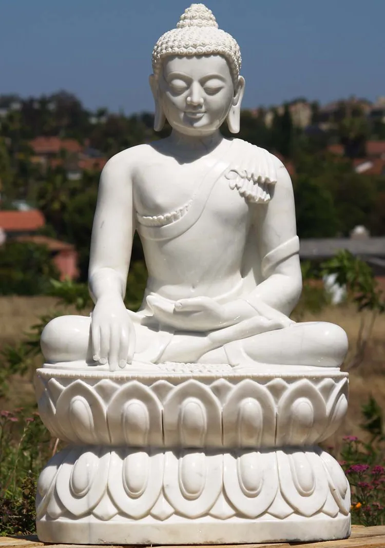 large garden sculpture natural stone buddha marble statue for