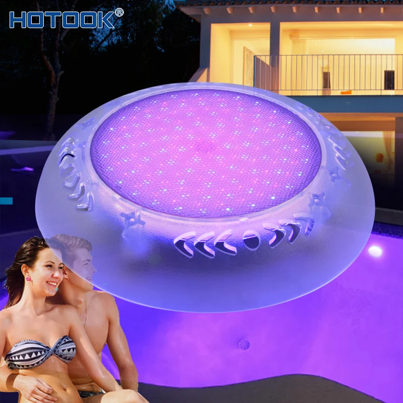 Transparent PC Nicheless 54W wall surface mounted Par56 IP68 12V RGB LED pool lights underwater
