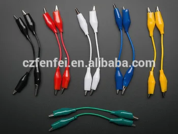 Alligator Crocodile Clip test lead Lead Small Multi-color Set of 10 test lead - ANKUX.COM