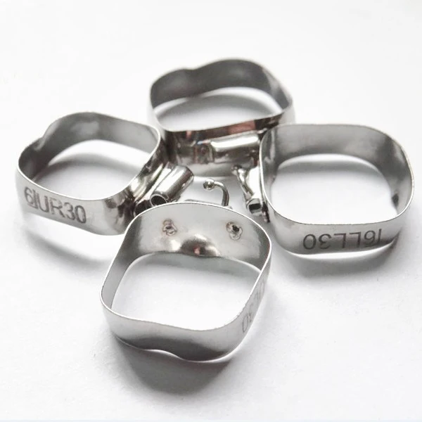 Dental Unit Orthodontic Molar Bands With Roth 022 Nonconvertible Tube