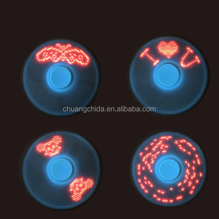 2017 Nouveau vendeur chaud motif flash i love u moderne led lumi&egrave;re fidget spinner