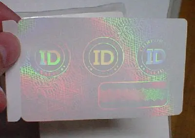 holographic business cards pvc