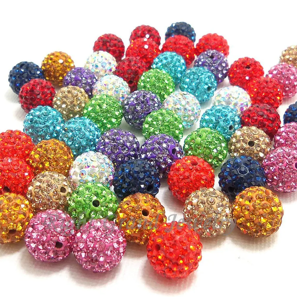 Fashion Crystal Ball Jewelry Loose Beads Findings Crystal Disco Beads ...