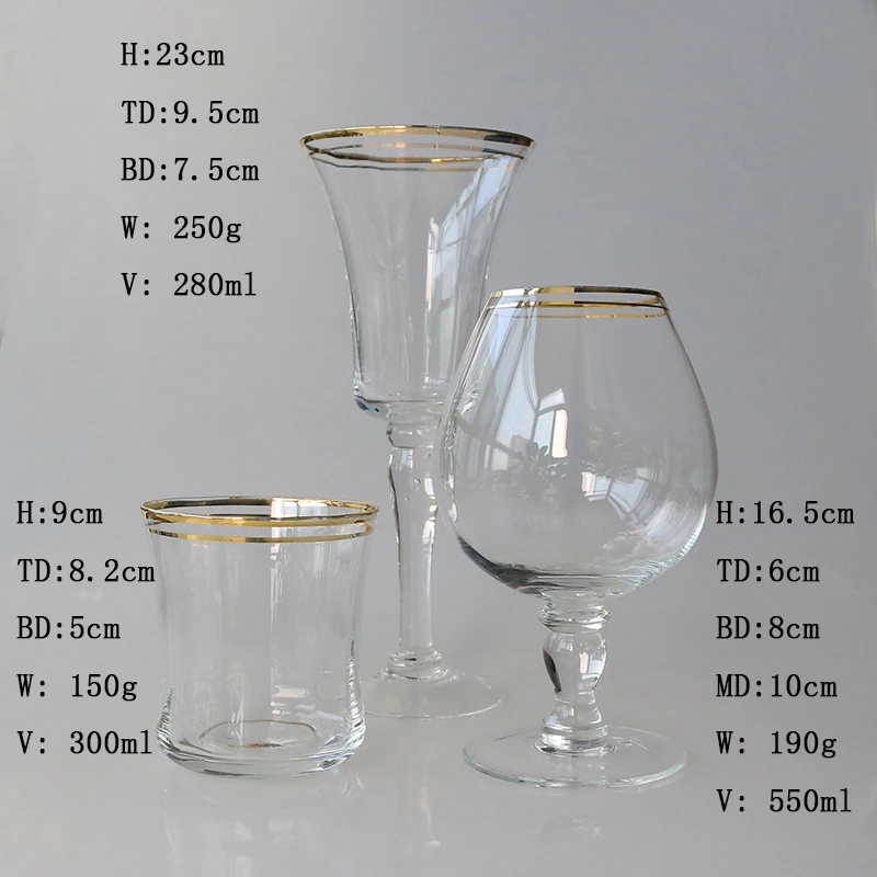 decorative wine glass sets