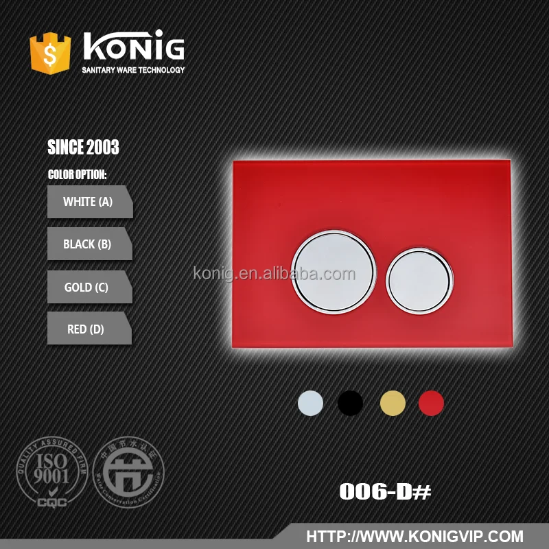 
Red glass dual flush actuator plate for concealed cistern- fit for Geberit concealed cistern 